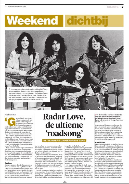 Radar Love 50 jaar book presentation August 25 2023 Den Haag - Paagman Bookstore